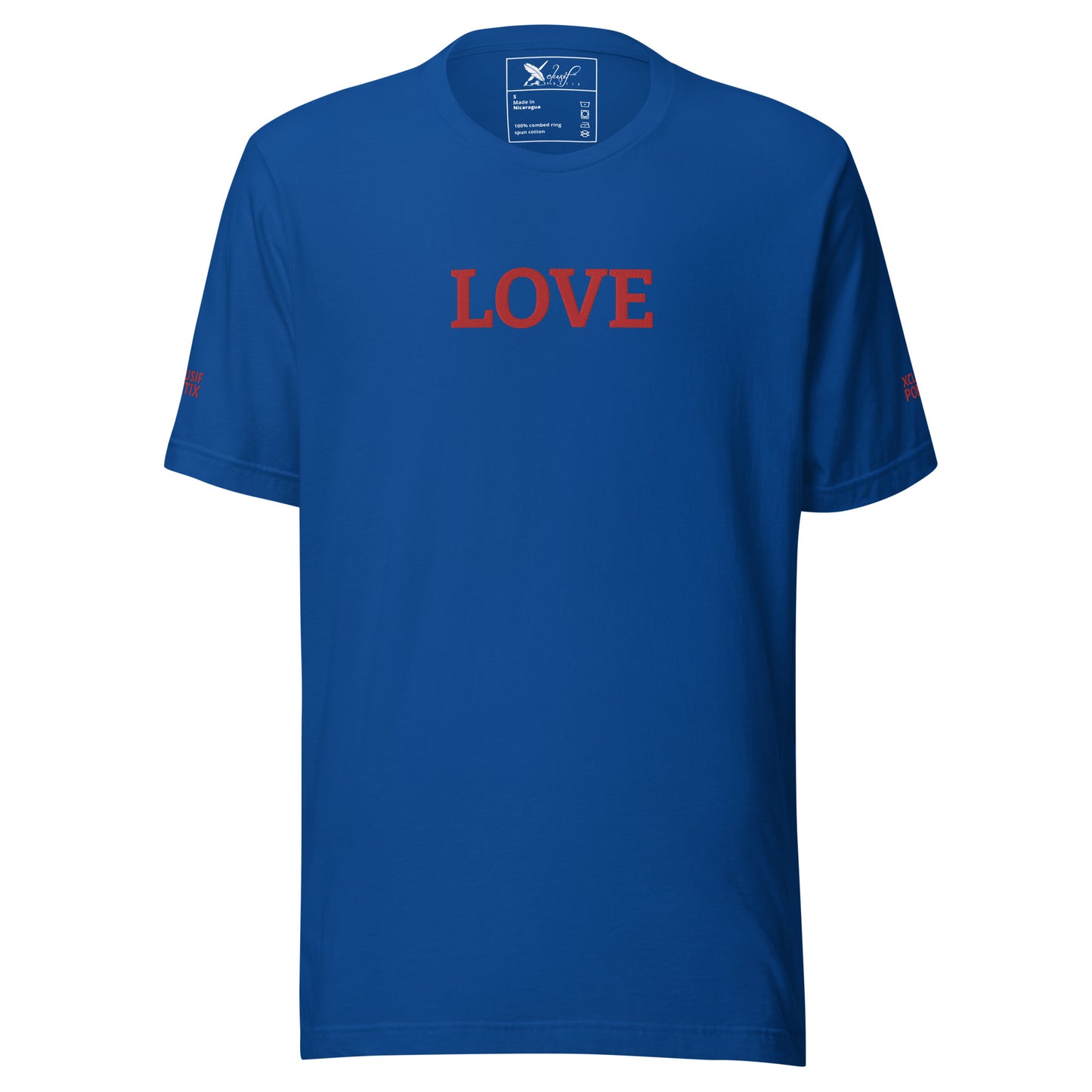 LOVE BY XCLUSIF POETIX EMBROIDERY Unisex t-shirt