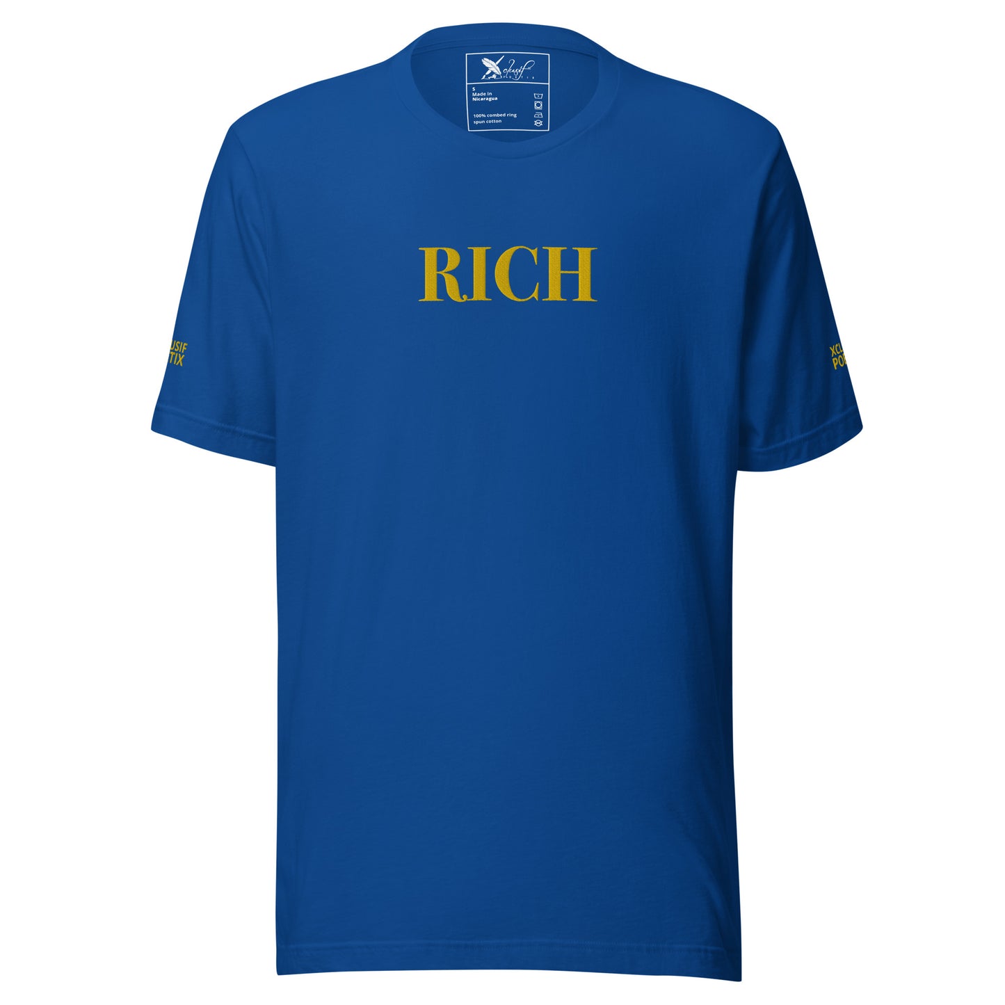 RICH BY XCLUSIF POETIX Embroidery Unisex t-shirt