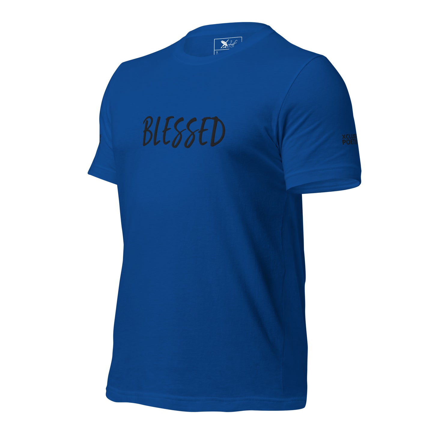 BLESSED BY XCLUSIF POETIX EMBROIDERY Unisex t-shirt