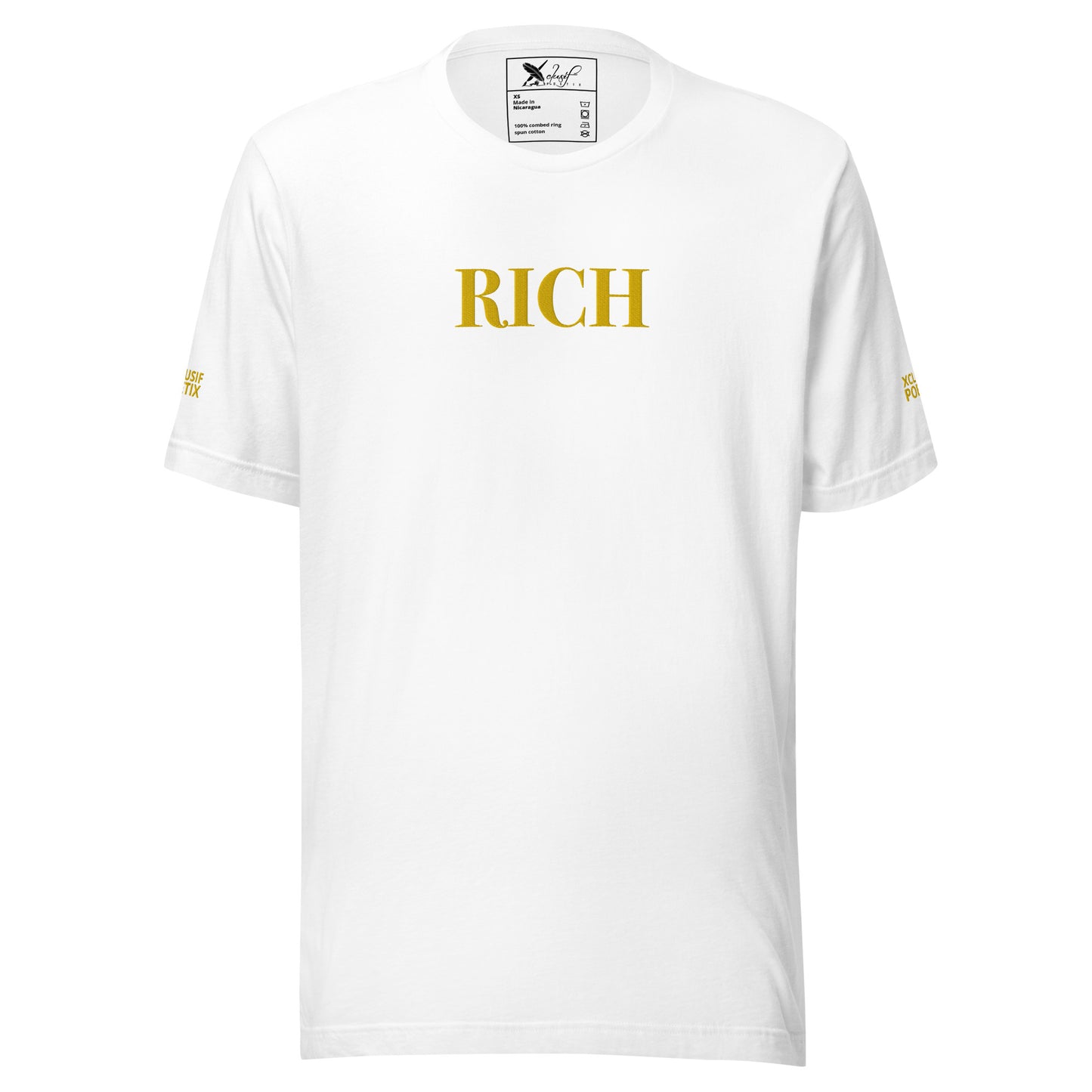 RICH BY XCLUSIF POETIX Embroidery Unisex t-shirt