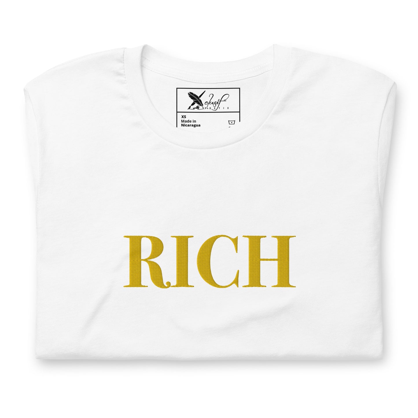 RICH BY XCLUSIF POETIX Embroidery Unisex t-shirt