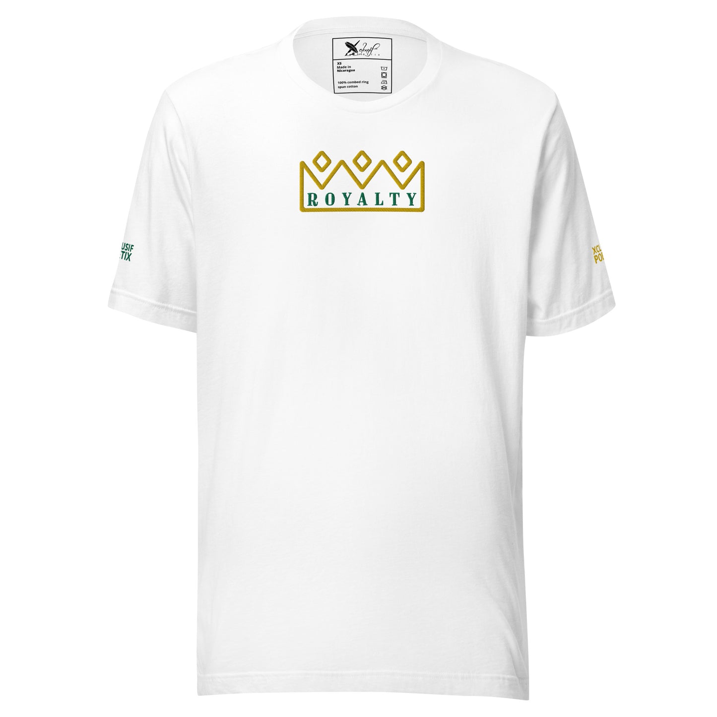 ROYALTY BY XCLUSIF POETIX Embroidery Unisex t-shirt