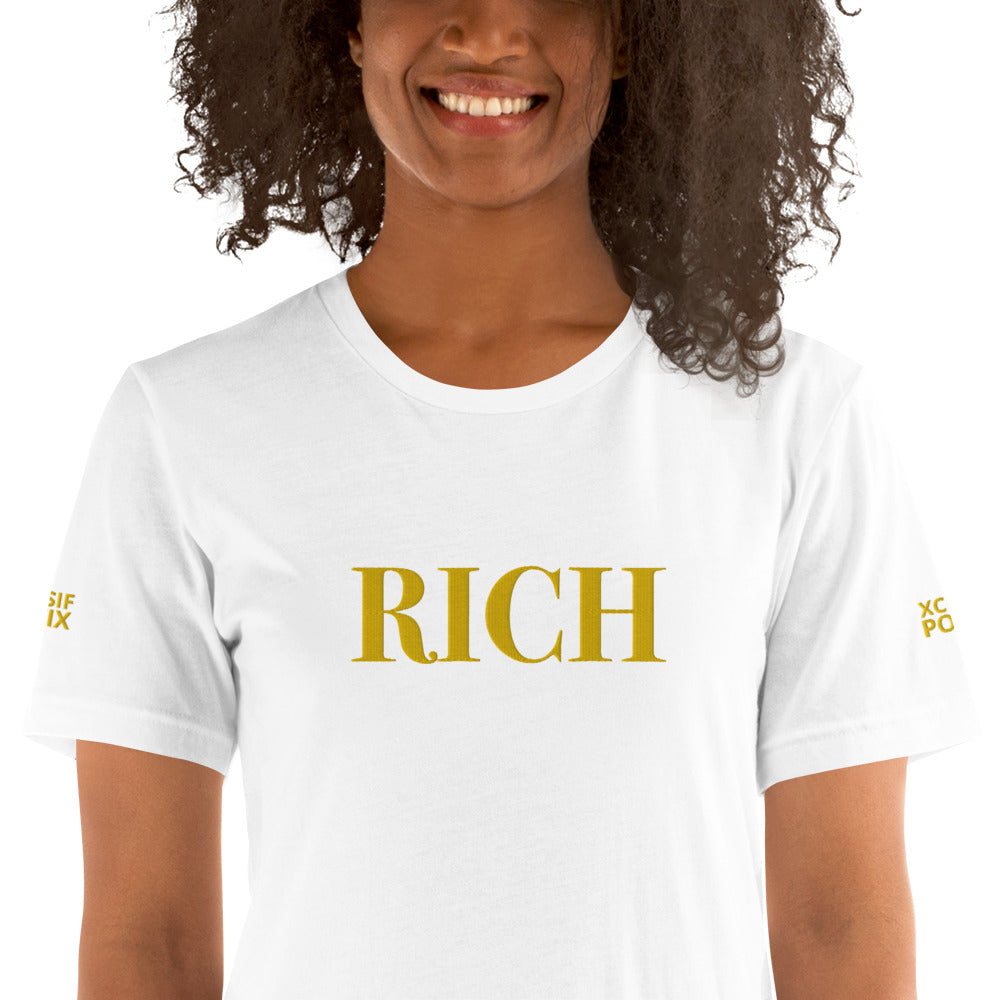 RICH BY XCLUSIF POETIX Embroidery Unisex t-shirt