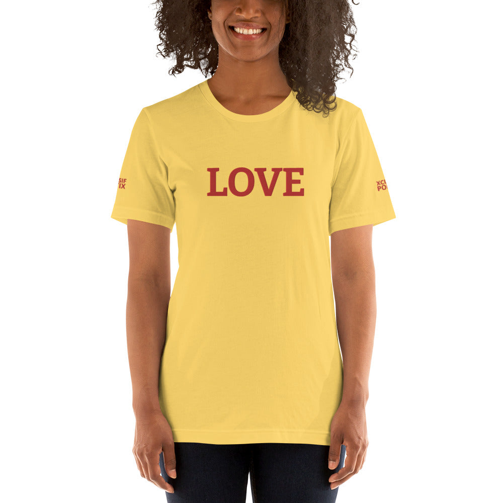 LOVE BY XCLUSIF POETIX EMBROIDERY Unisex t-shirt