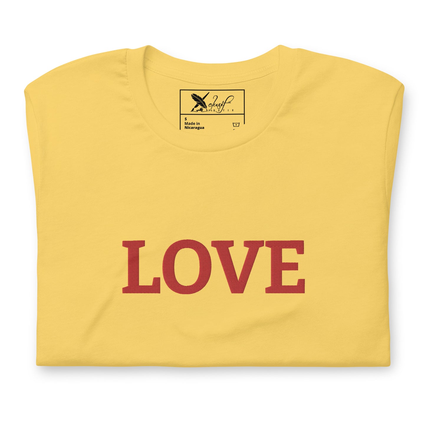 LOVE BY XCLUSIF POETIX EMBROIDERY Unisex t-shirt