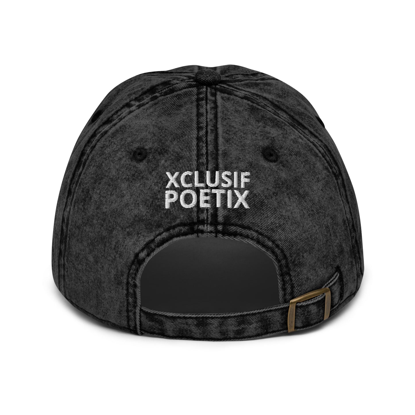 XCLUSIF POETIX WHITE LOGO Vintage Cotton Twill Cap