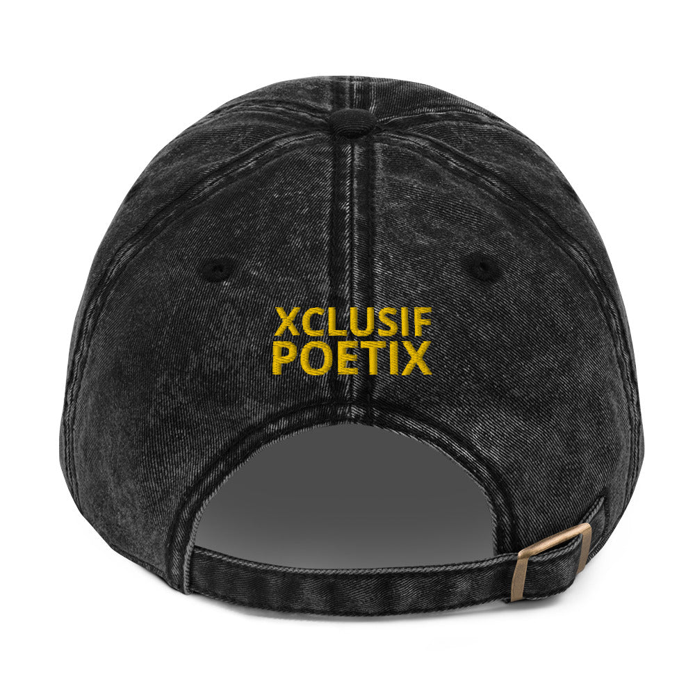 BLESSED BY XCLUSIF POETIX Vintage Cotton Twill Cap