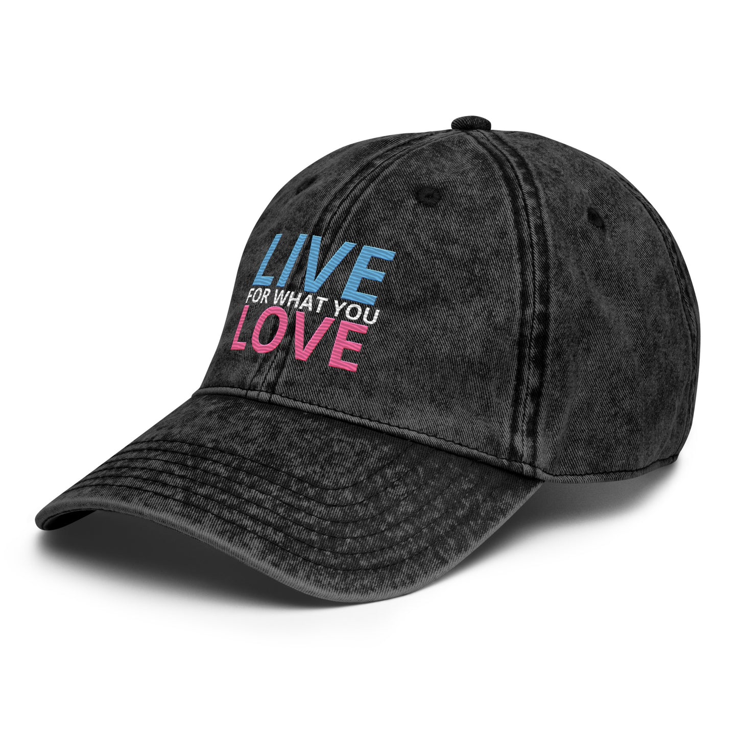 "LIVE FOR WHAT YOU LOVE" BY XCLUSIF POETIX Vintage Cotton Twill Cap