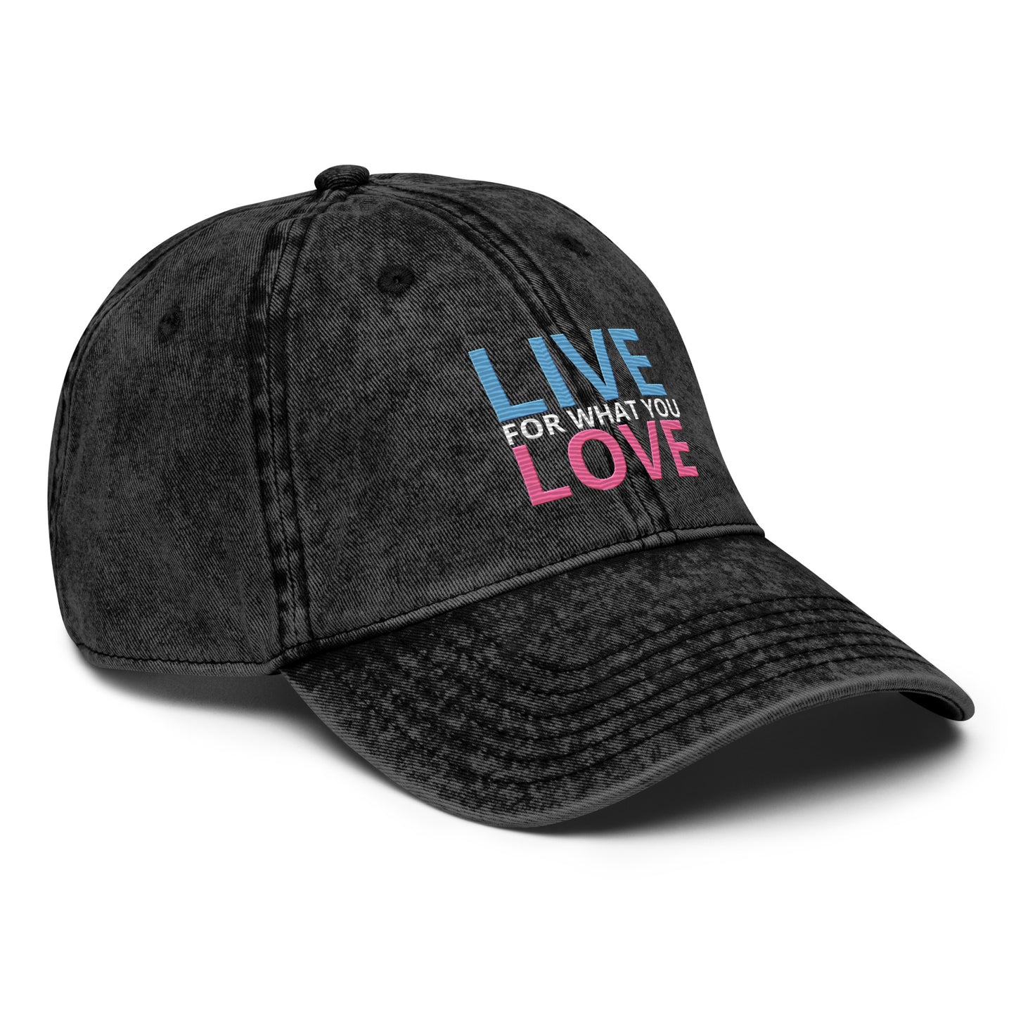 "LIVE FOR WHAT YOU LOVE" BY XCLUSIF POETIX Vintage Cotton Twill Cap