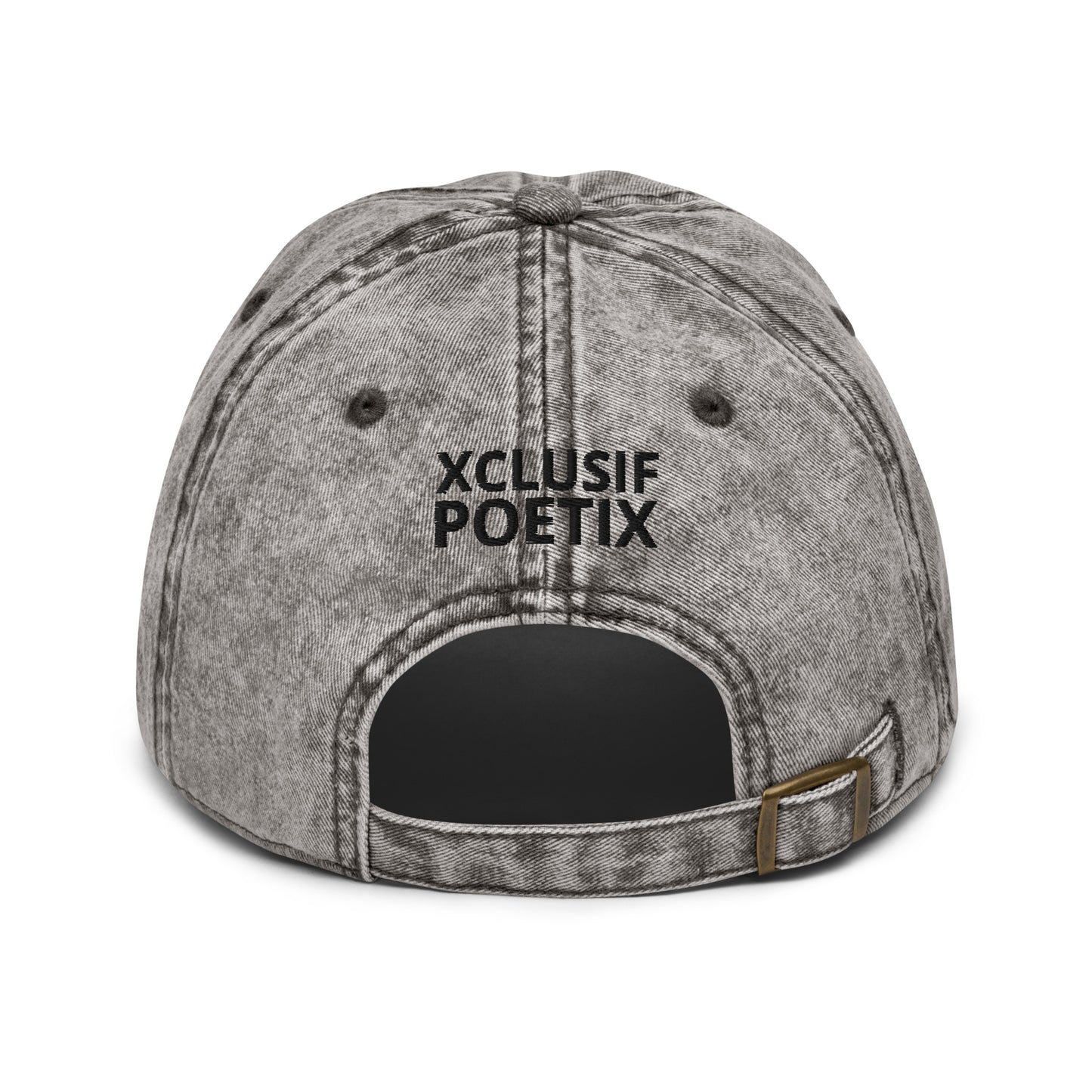 XCLUSIF POETIX BLACK LOGO Vintage Cotton Twill Cap