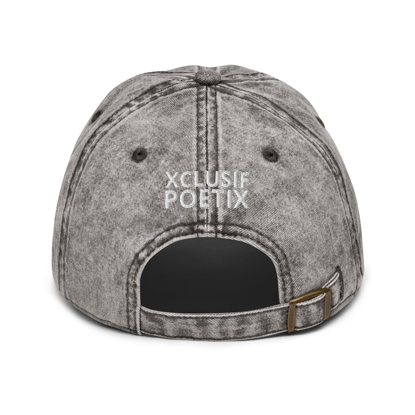 XCLUSIF POETIX WHITE LOGO Vintage Cotton Twill Cap