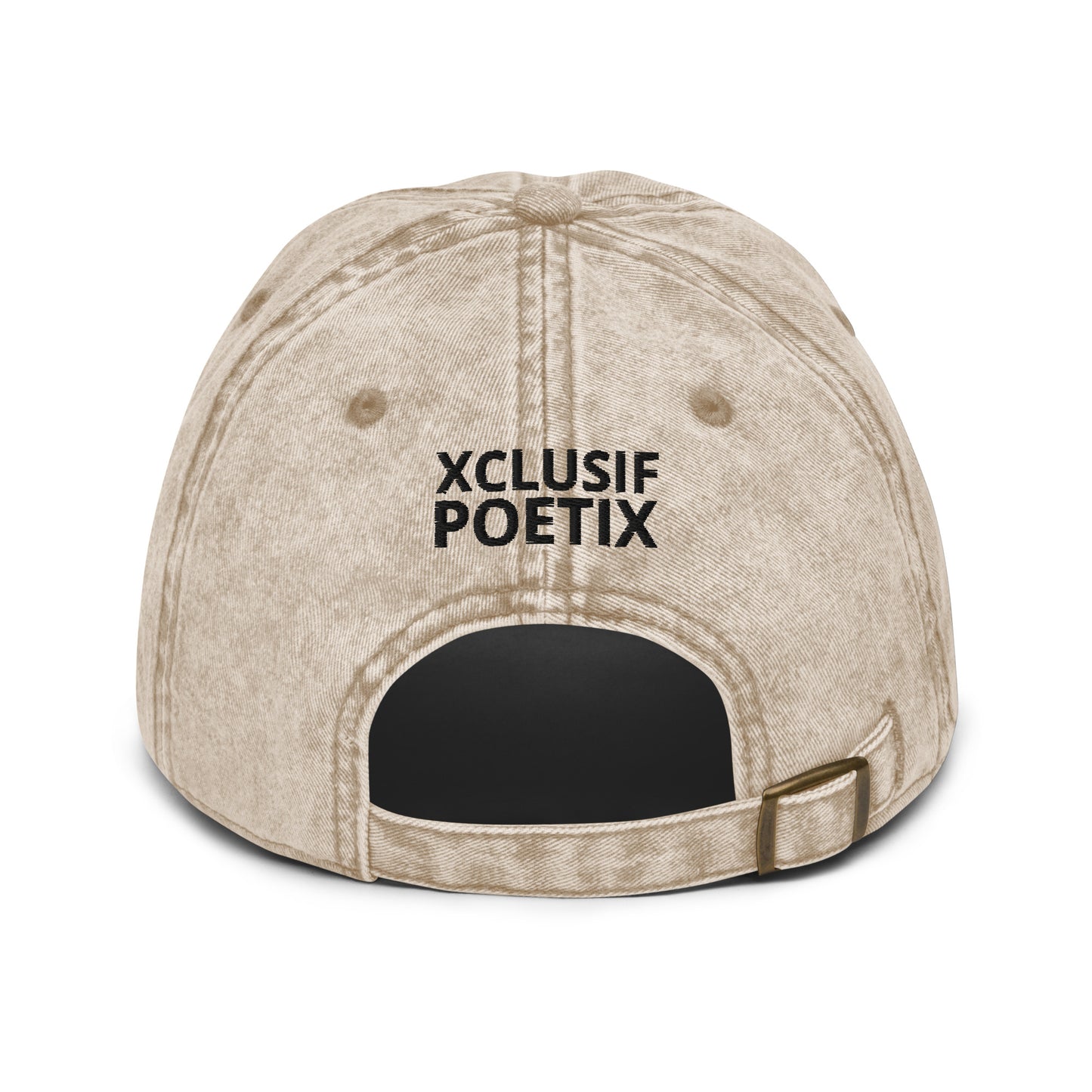 XCLUSIF POETIX BLACK LOGO Vintage Cotton Twill Cap