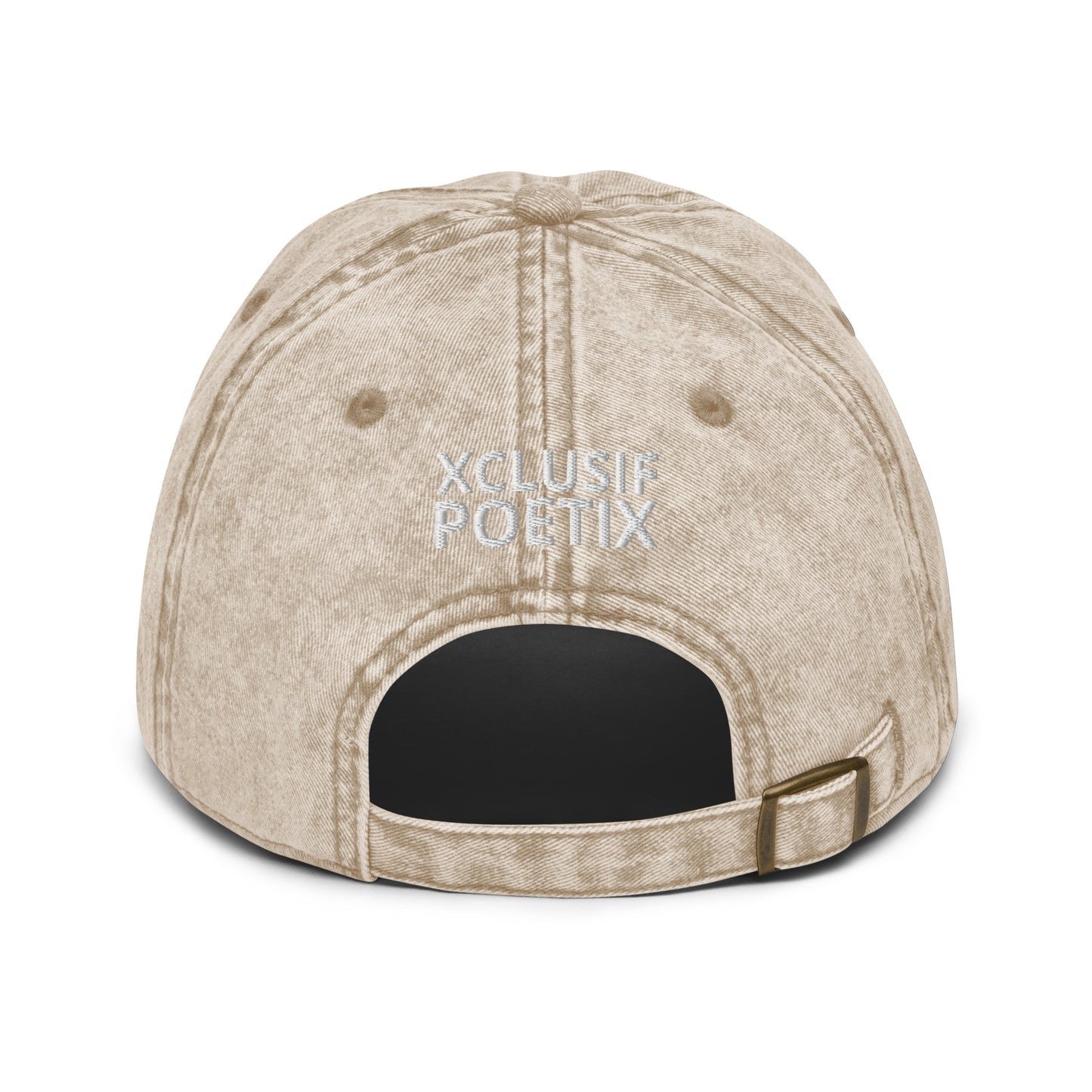 XCLUSIF POETIX WHITE LOGO Vintage Cotton Twill Cap