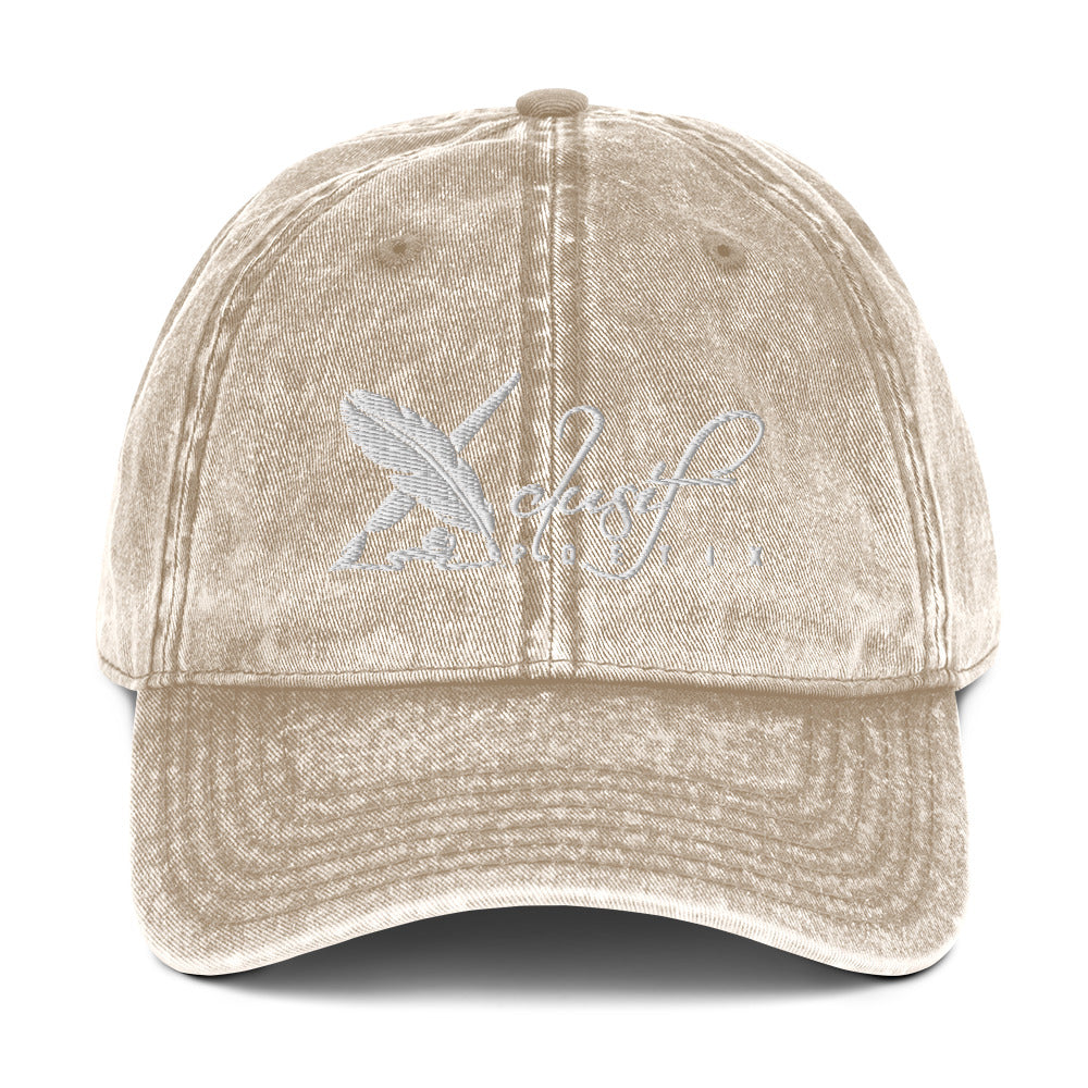 XCLUSIF POETIX WHITE LOGO Vintage Cotton Twill Cap