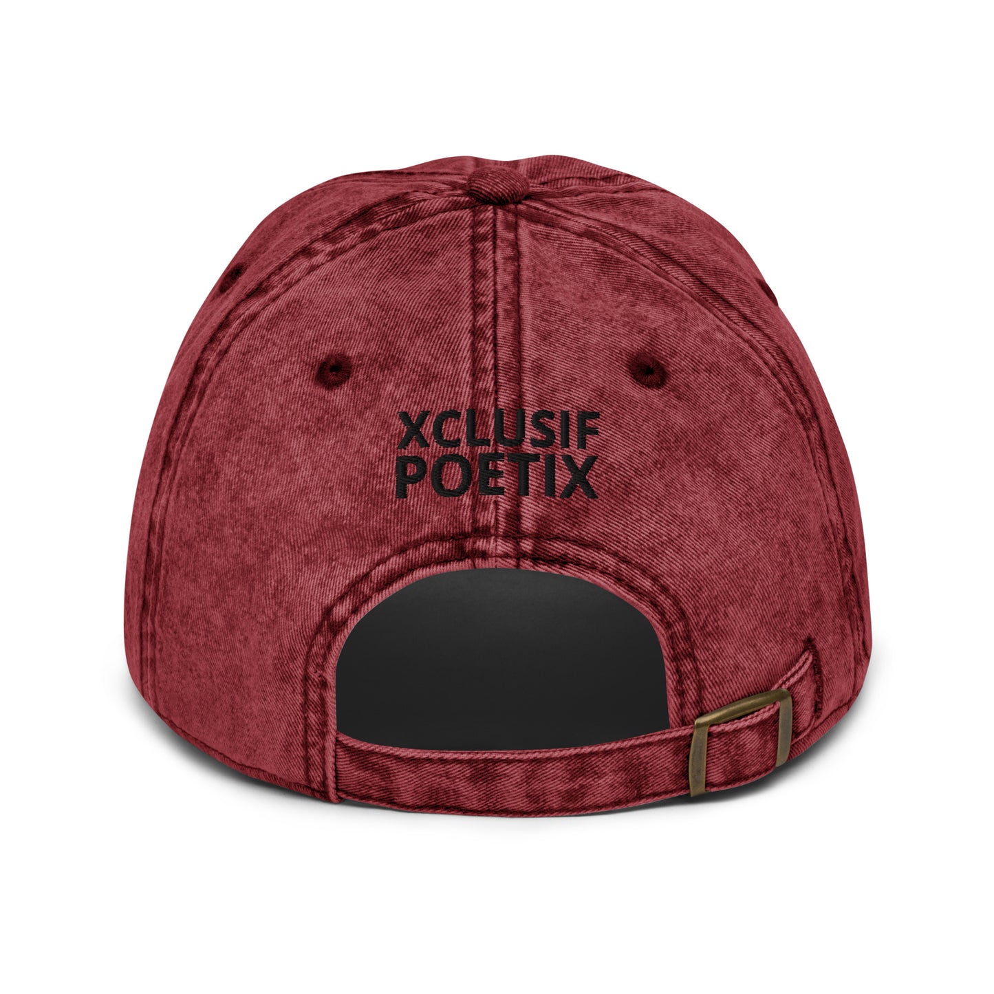 XCLUSIF POETIX BLACK LOGO Vintage Cotton Twill Cap