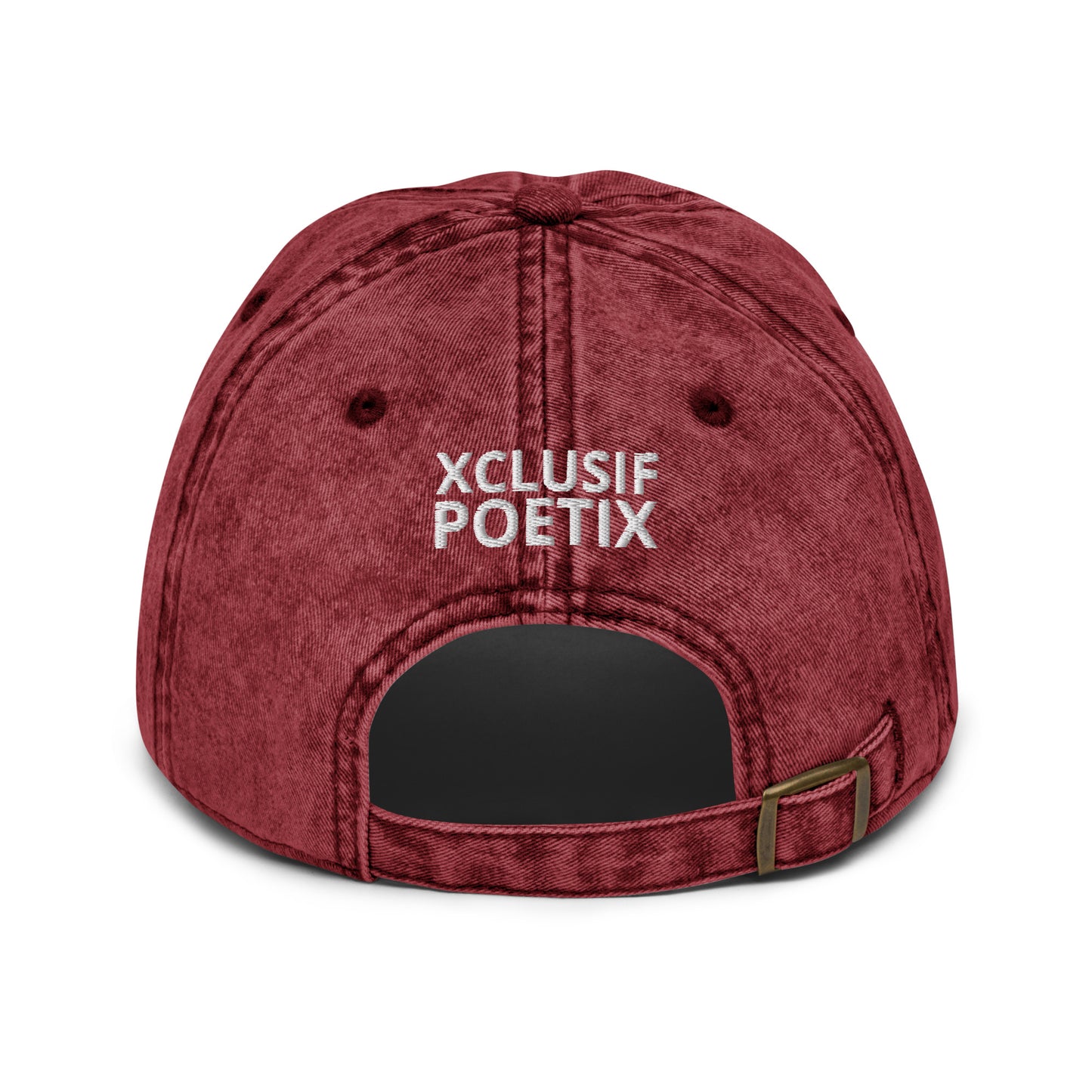 XCLUSIF POETIX WHITE LOGO Vintage Cotton Twill Cap