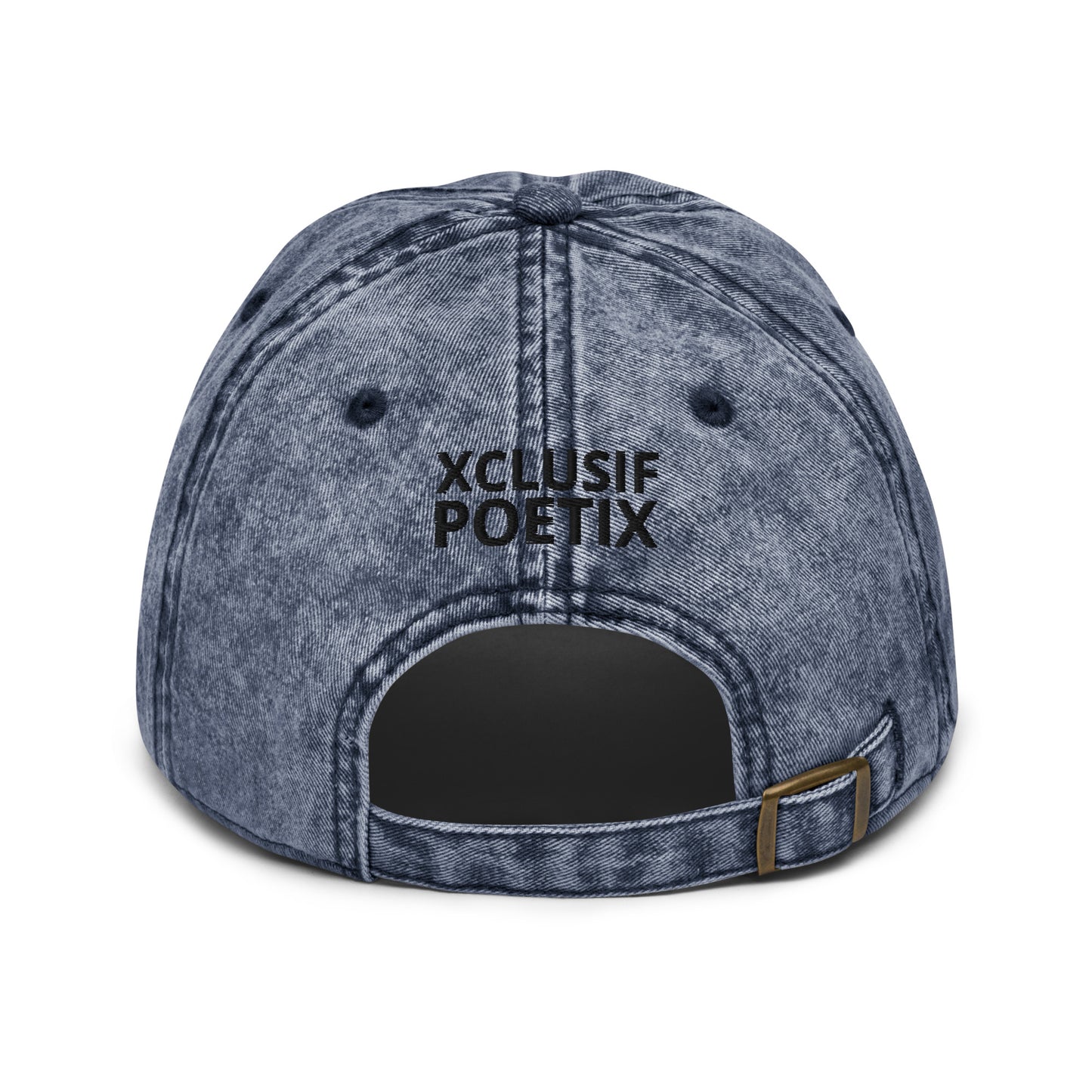 XCLUSIF POETIX BLACK LOGO Vintage Cotton Twill Cap