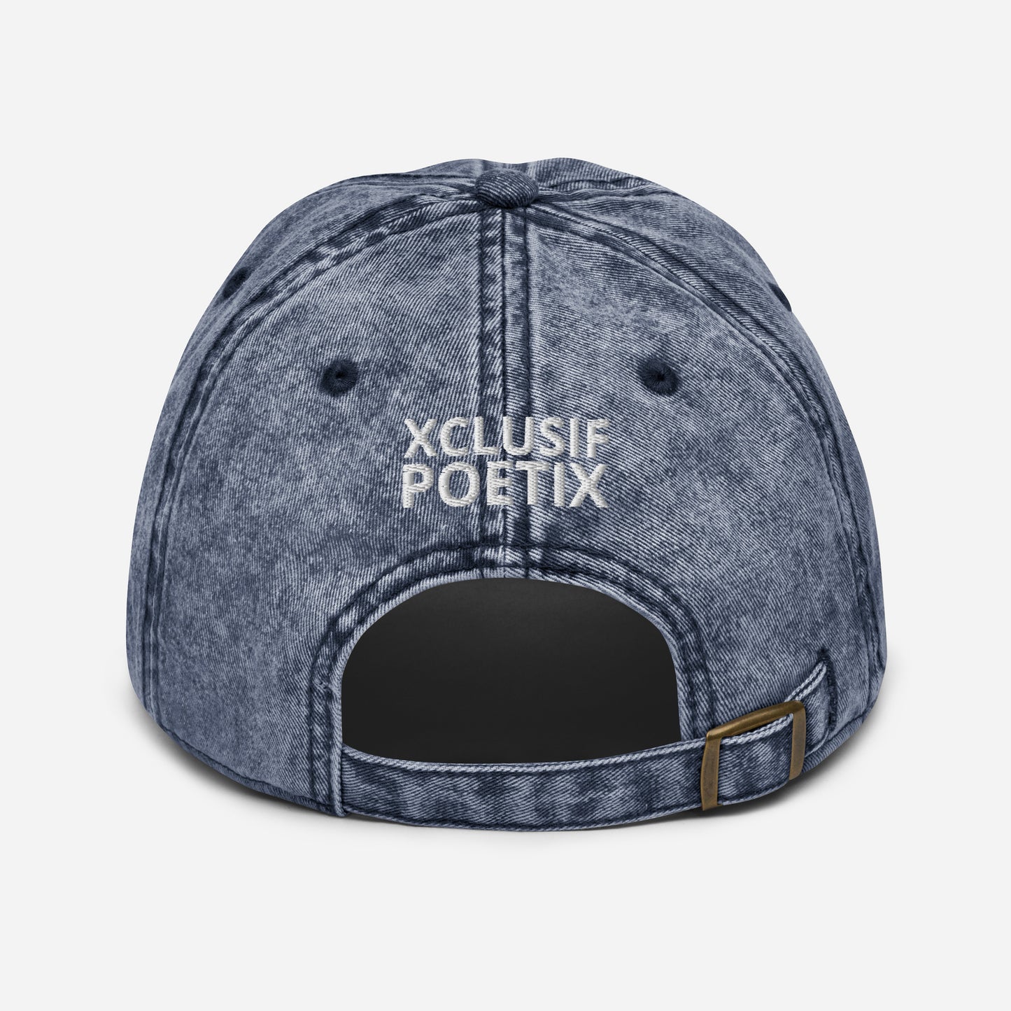 XCLUSIF POETIX WHITE LOGO Vintage Cotton Twill Cap