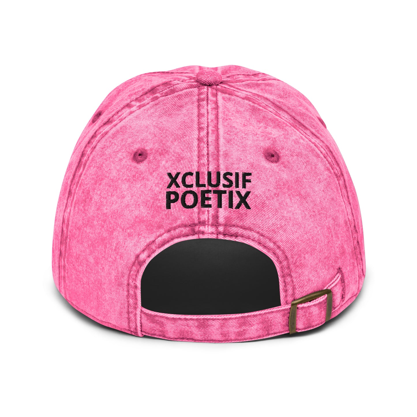 XCLUSIF POETIX BLACK LOGO Vintage Cotton Twill Cap