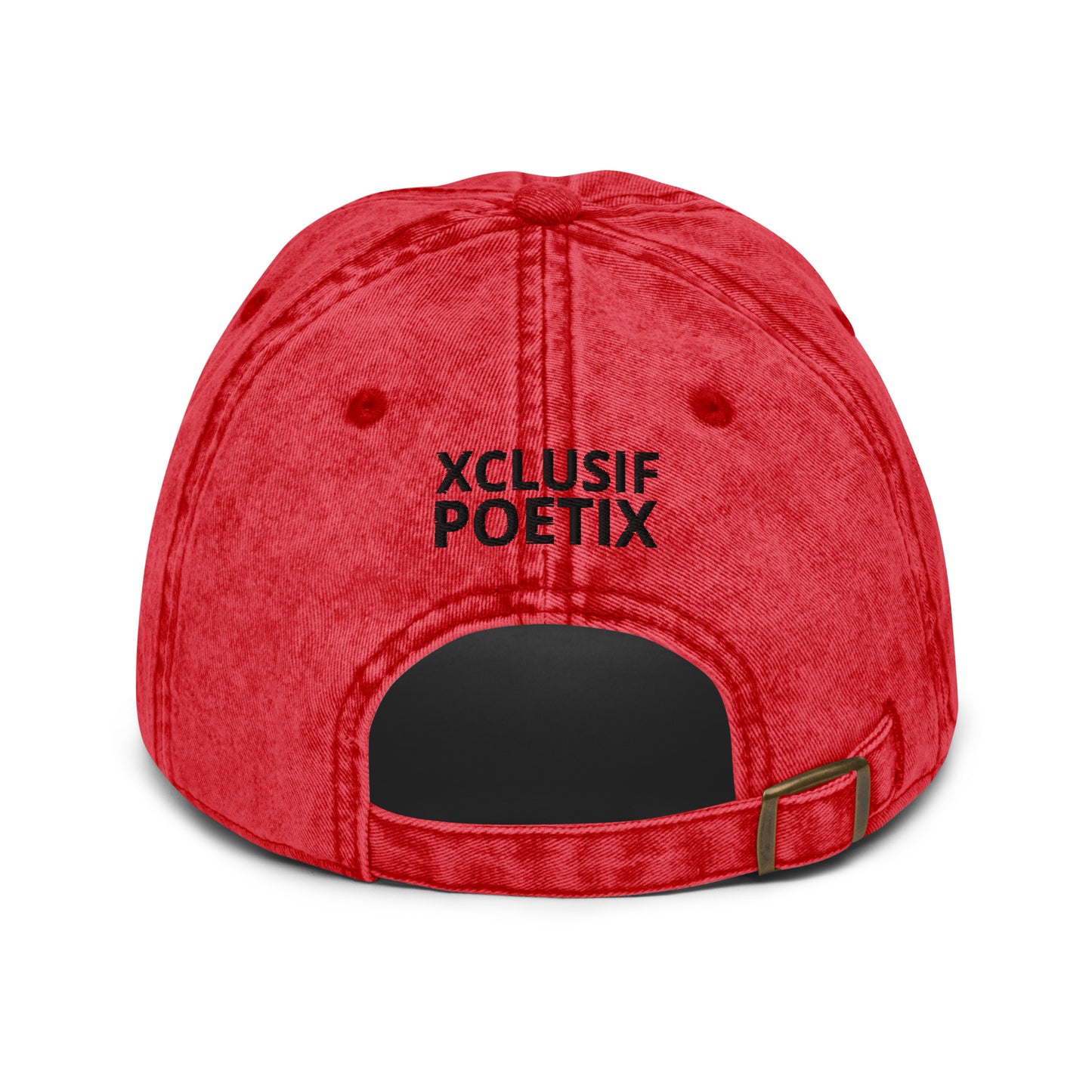 XCLUSIF POETIX BLACK LOGO Vintage Cotton Twill Cap