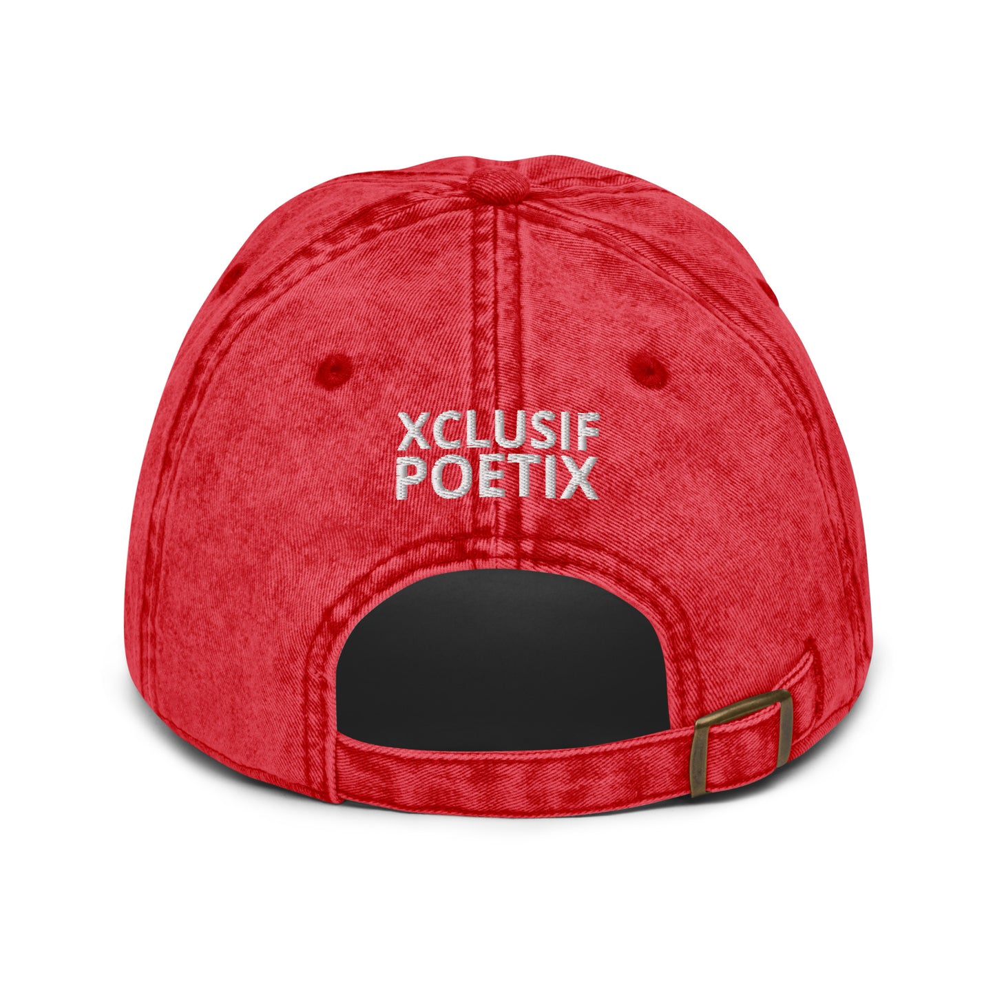 XCLUSIF POETIX WHITE LOGO Vintage Cotton Twill Cap