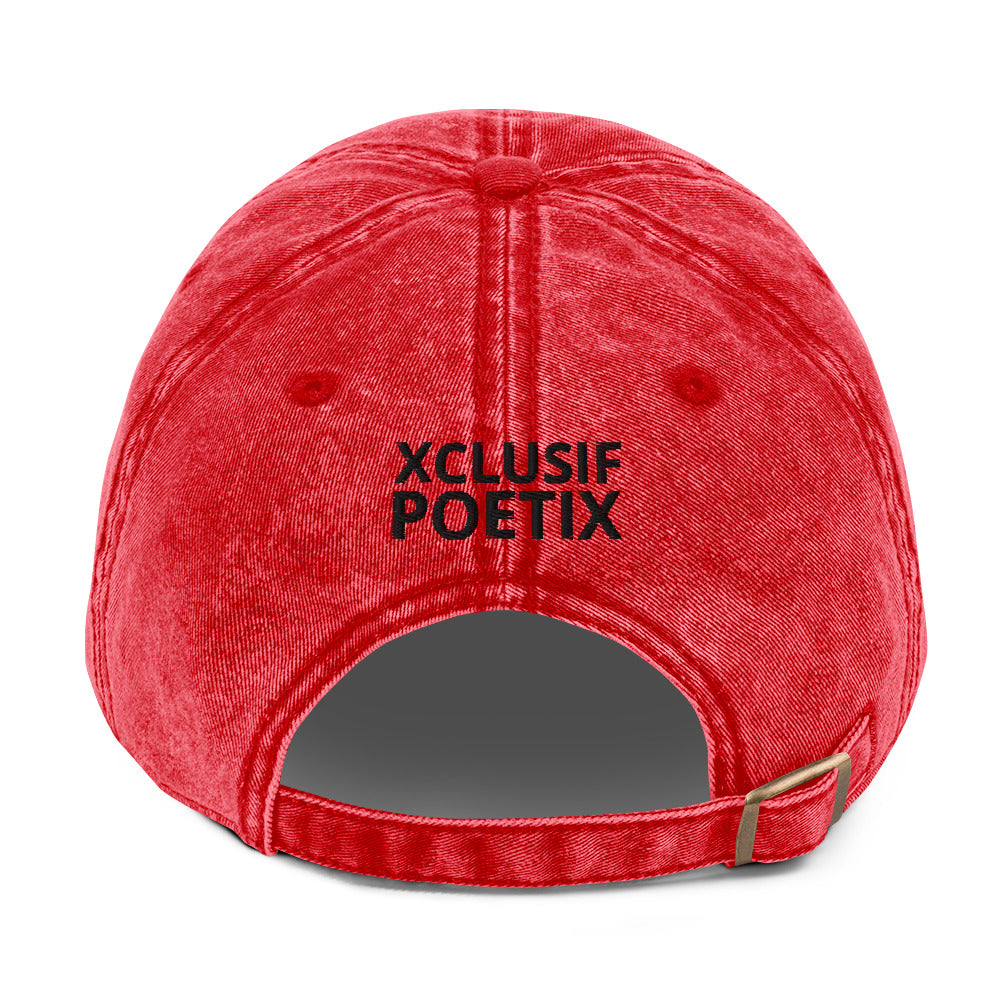 BLESSED BY XCLUSIF POETIX Vintage Cotton Twill Cap