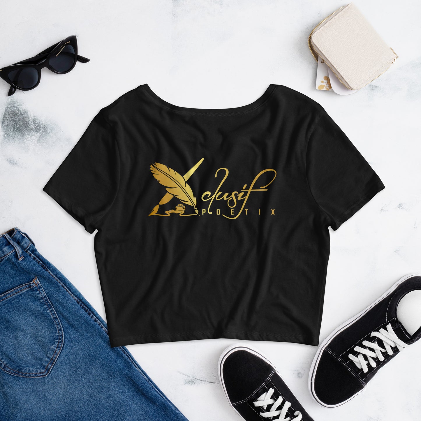 BLESSED BY XCLUSIF POETIX Women’s Crop Tee