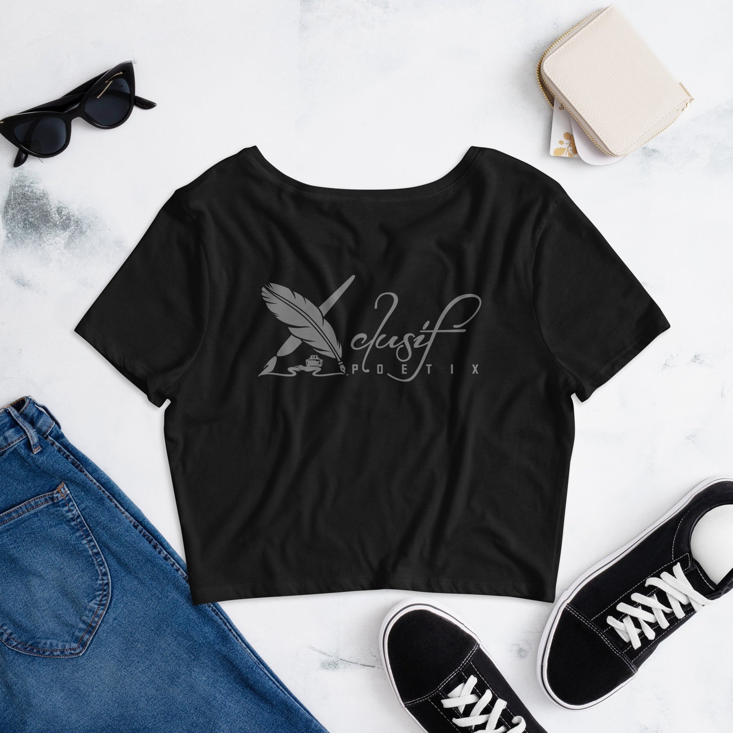 "SHINE BRIGHT LIKE A DIAMOND" BY XCLUSIF POETIX Women’s Crop Tee