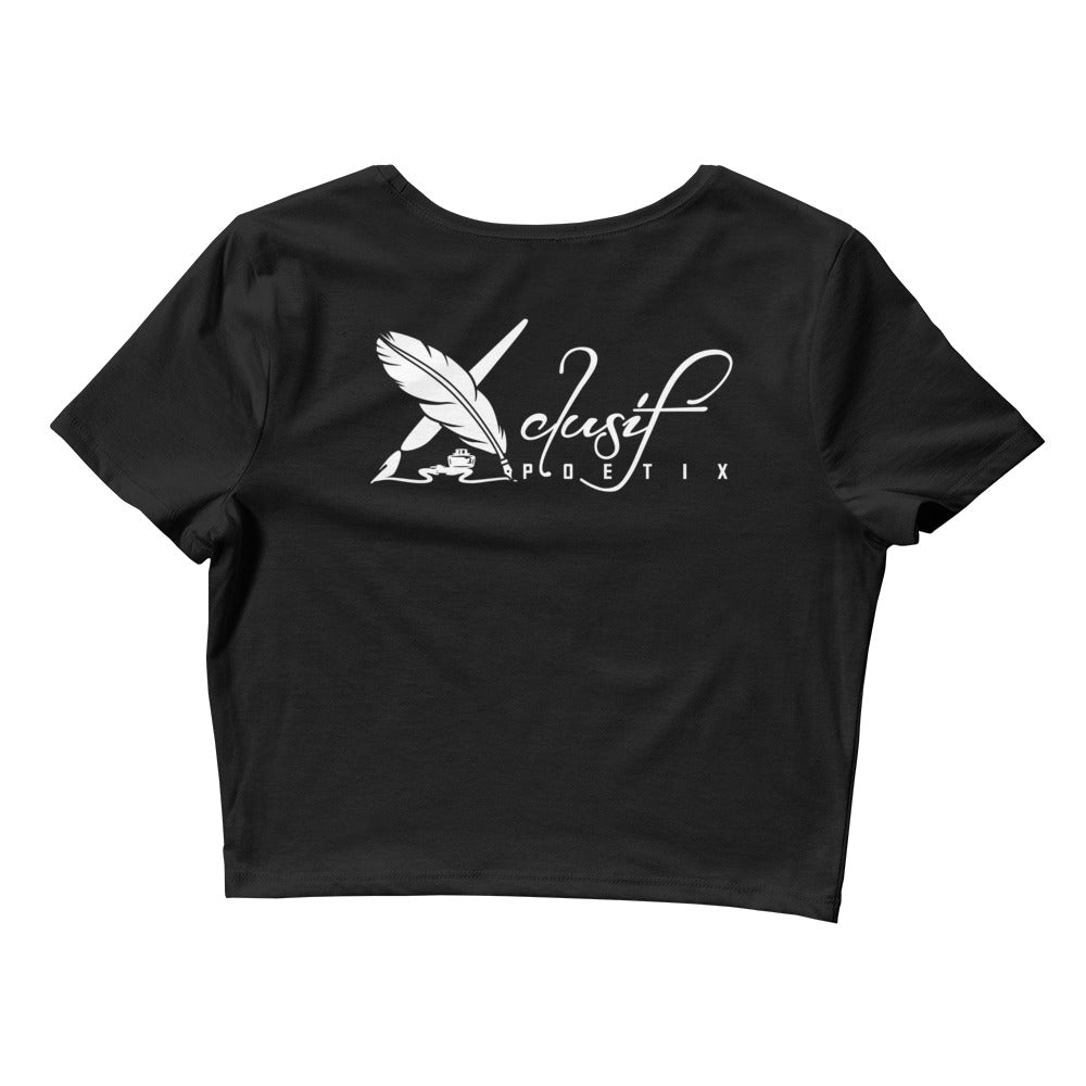 "LIVE FOR WHAT YOU LOVE" BY XCLUSIF POETIX Women’s Crop Tee