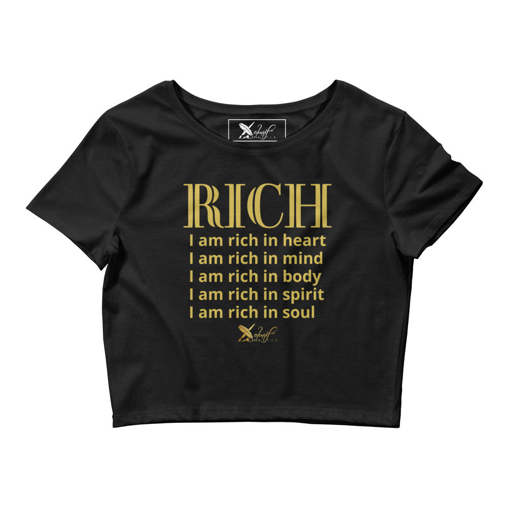 RICH BY XCLUSIF POETIX Women’s Crop Tee