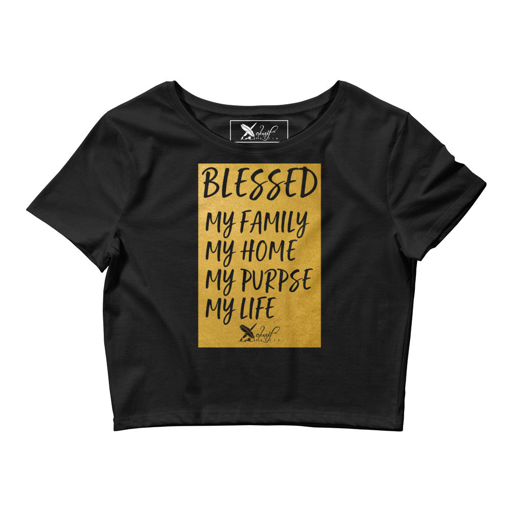 BLESSED BY XCLUSIF POETIX Women’s Crop Tee