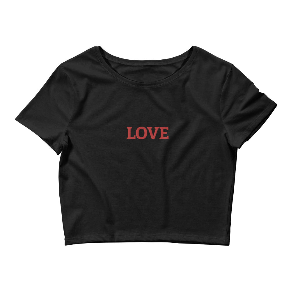 LOVE BY XCLUSIF POETIX Embroidery Women’s Crop Tee