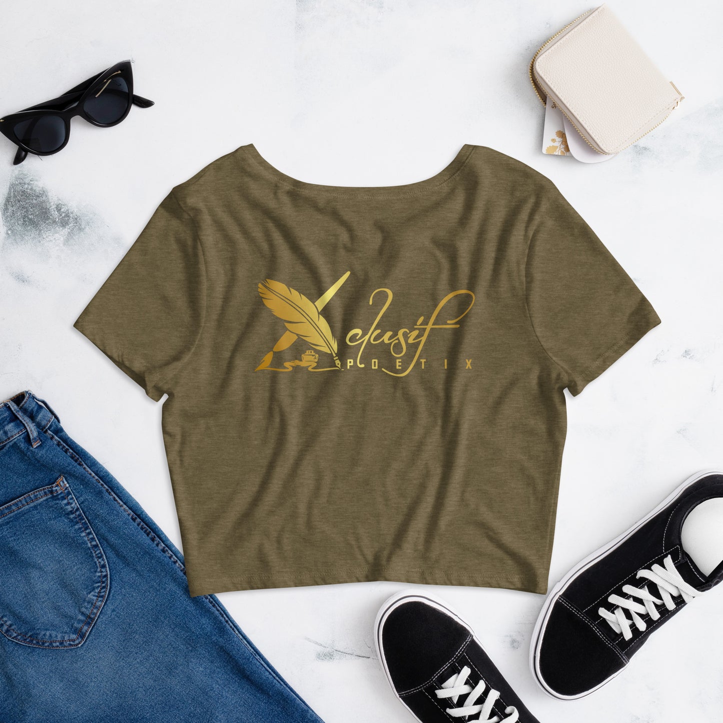 BLESSED BY XCLUSIF POETIX Women’s Crop Tee