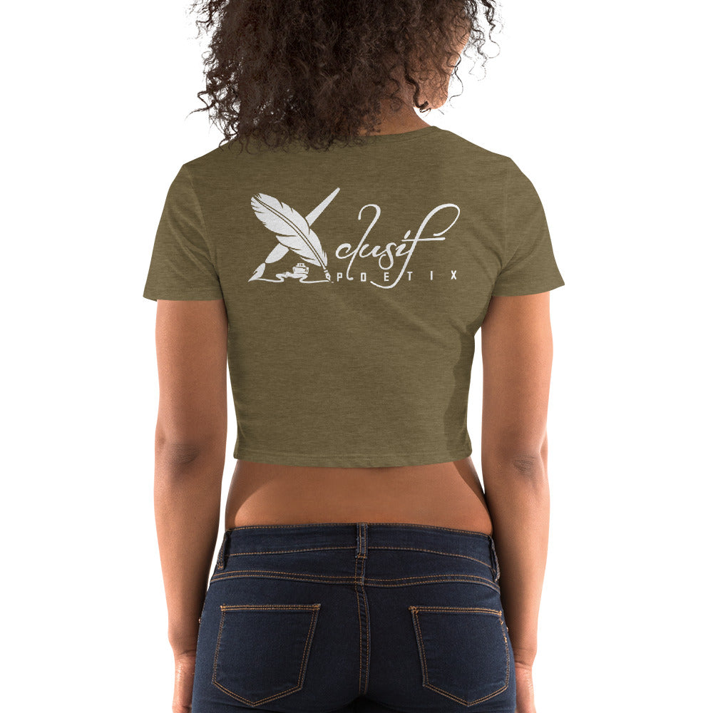 "LIVE FOR WHAT YOU LOVE" BY XCLUSIF POETIX Women’s Crop Tee