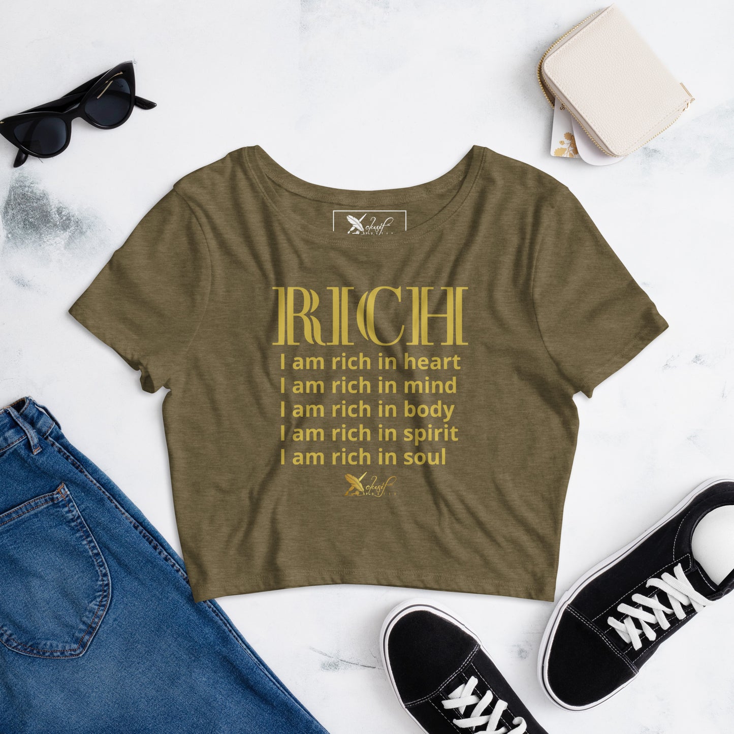 RICH BY XCLUSIF POETIX Women’s Crop Tee