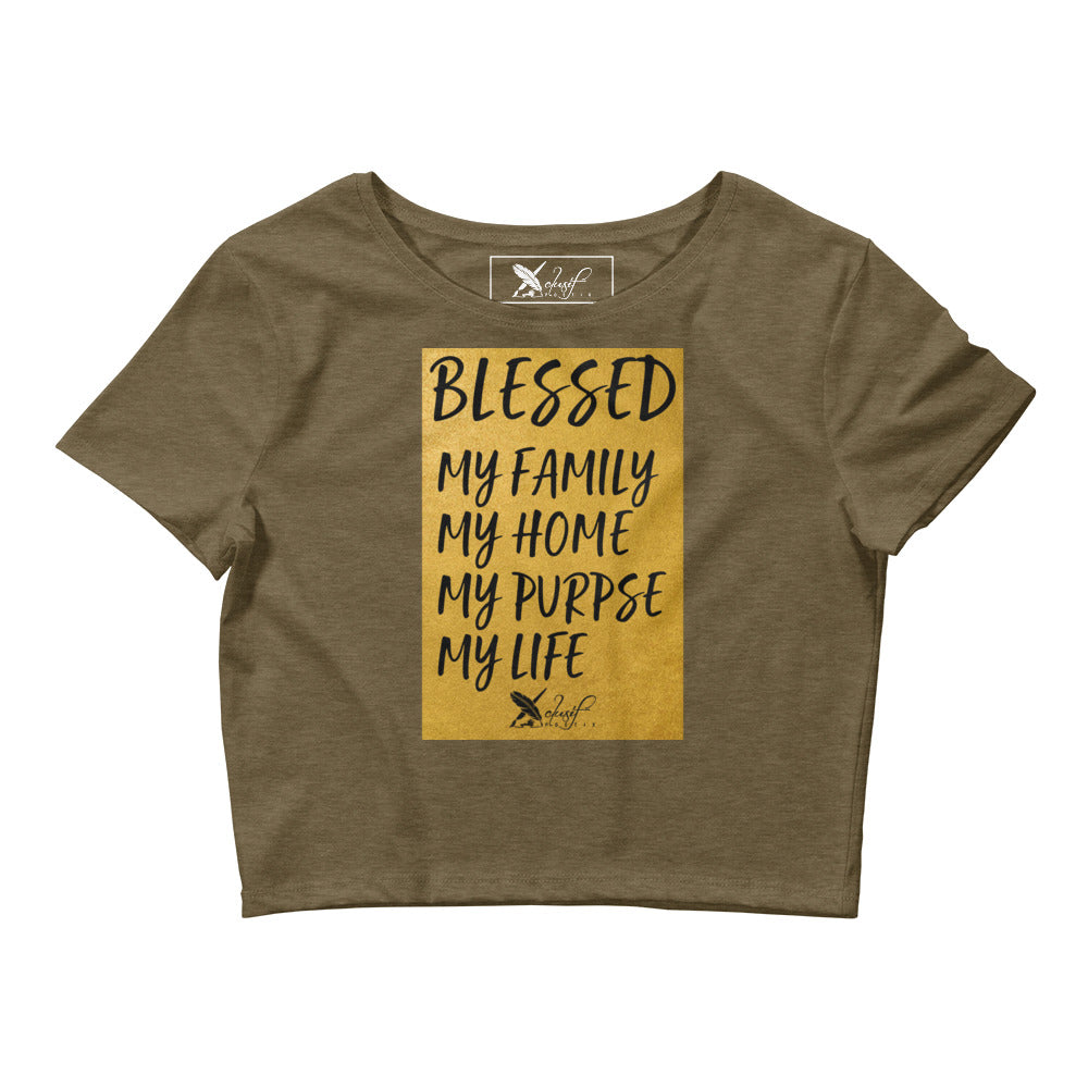 BLESSED BY XCLUSIF POETIX Women’s Crop Tee