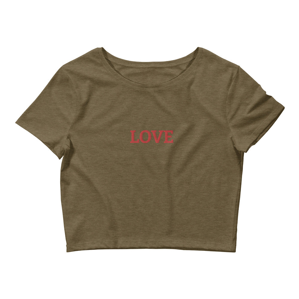 LOVE BY XCLUSIF POETIX Embroidery Women’s Crop Tee