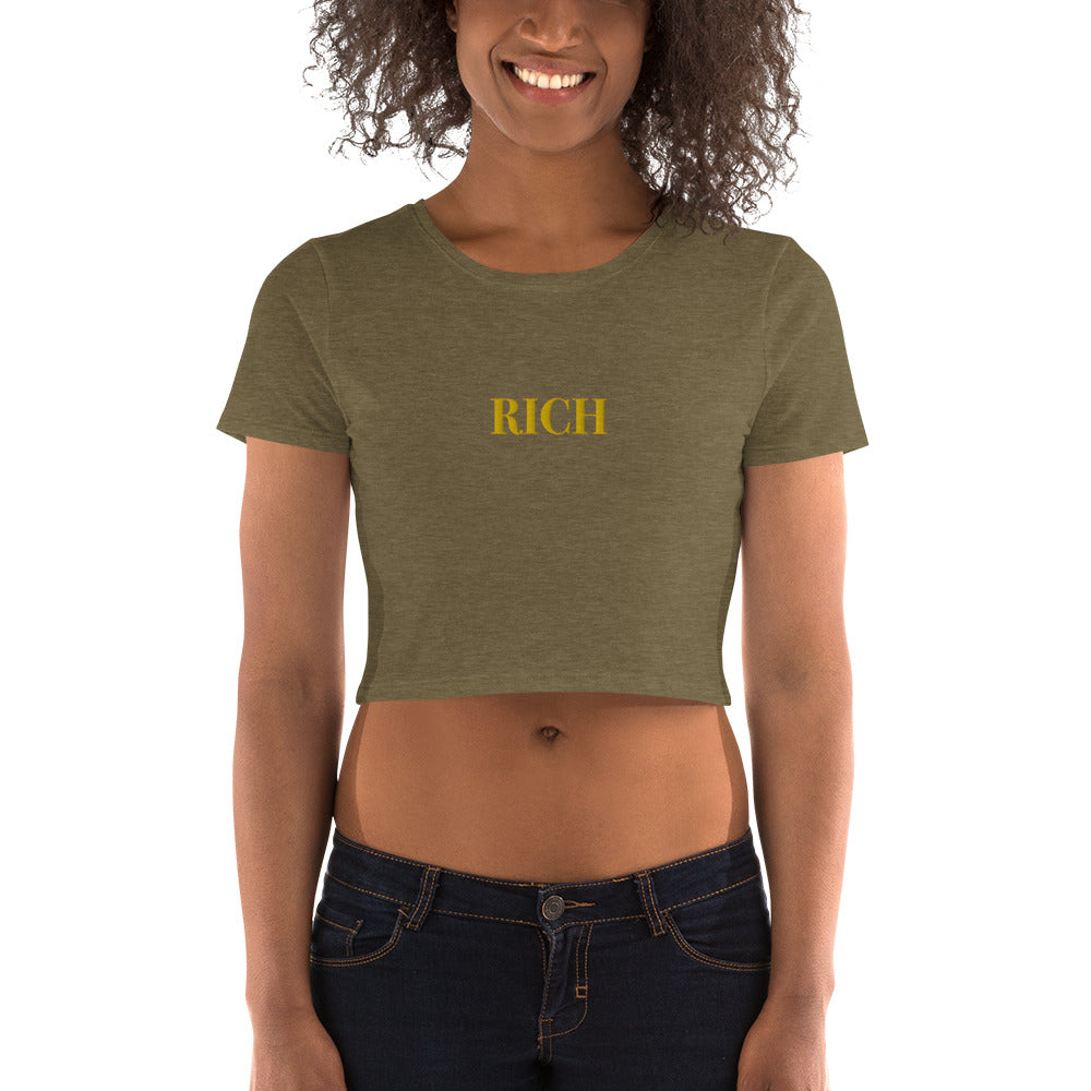 RICH BY XCLUSIF POETIX Embroidery Women’s Crop Tee