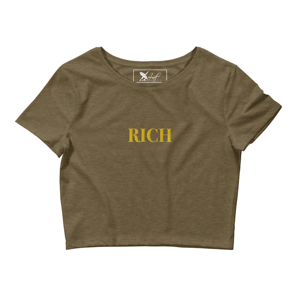 RICH BY XCLUSIF POETIX Embroidery Women’s Crop Tee