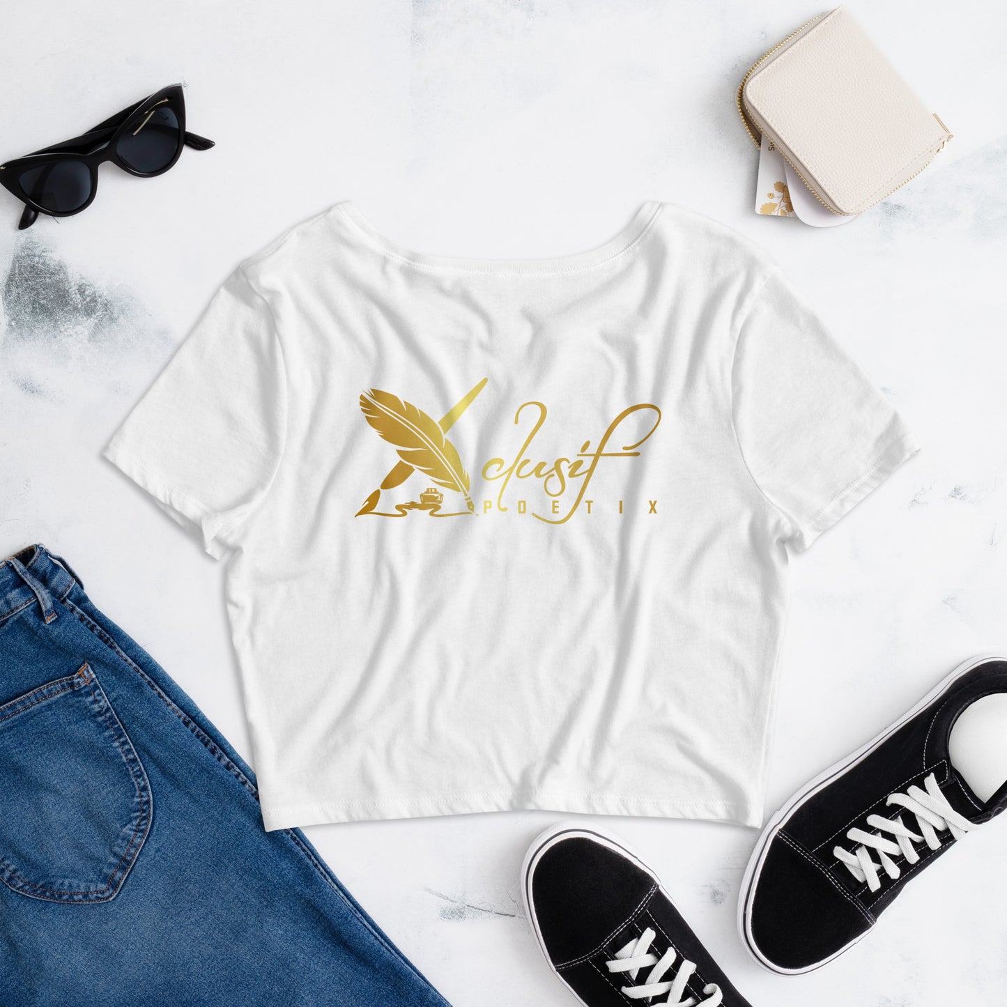 BLESSED BY XCLUSIF POETIX Women’s Crop Tee