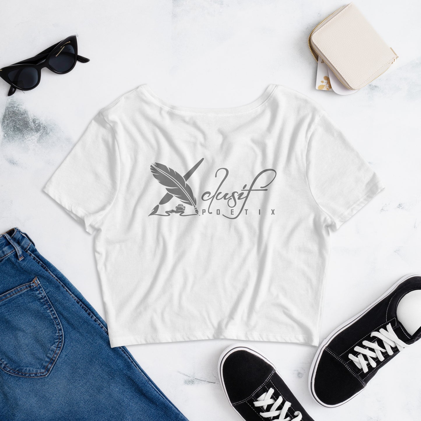 "SHINE BRIGHT LIKE A DIAMOND" BY XCLUSIF POETIX Women’s Crop Tee