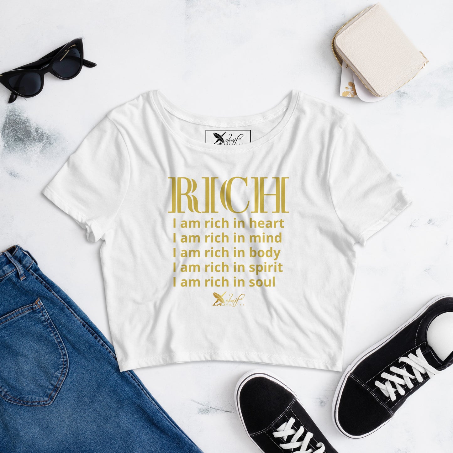 RICH BY XCLUSIF POETIX Women’s Crop Tee