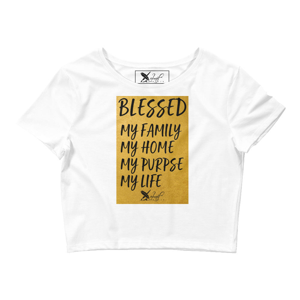 BLESSED BY XCLUSIF POETIX Women’s Crop Tee