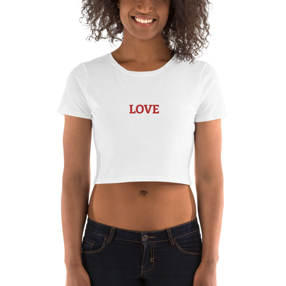 LOVE BY XCLUSIF POETIX Embroidery Women’s Crop Tee