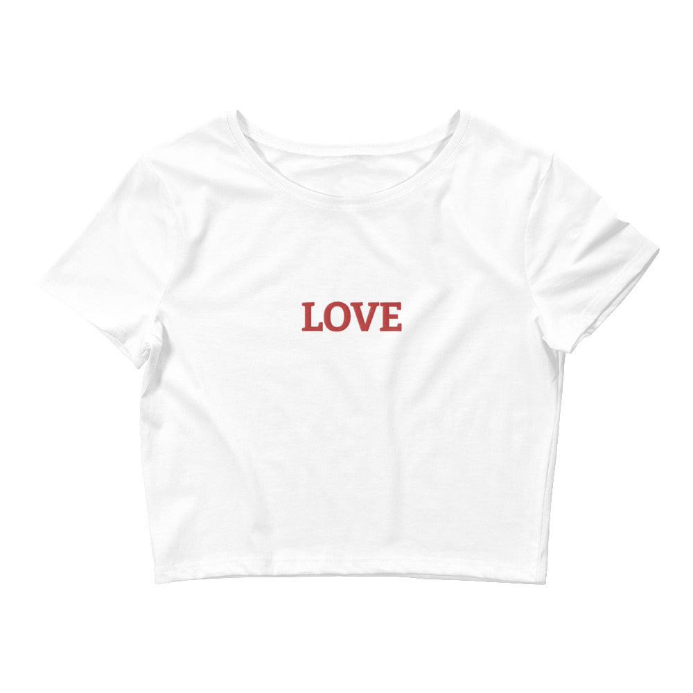 LOVE BY XCLUSIF POETIX Embroidery Women’s Crop Tee