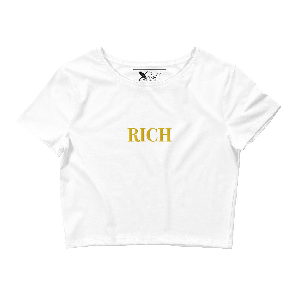 RICH BY XCLUSIF POETIX Embroidery Women’s Crop Tee