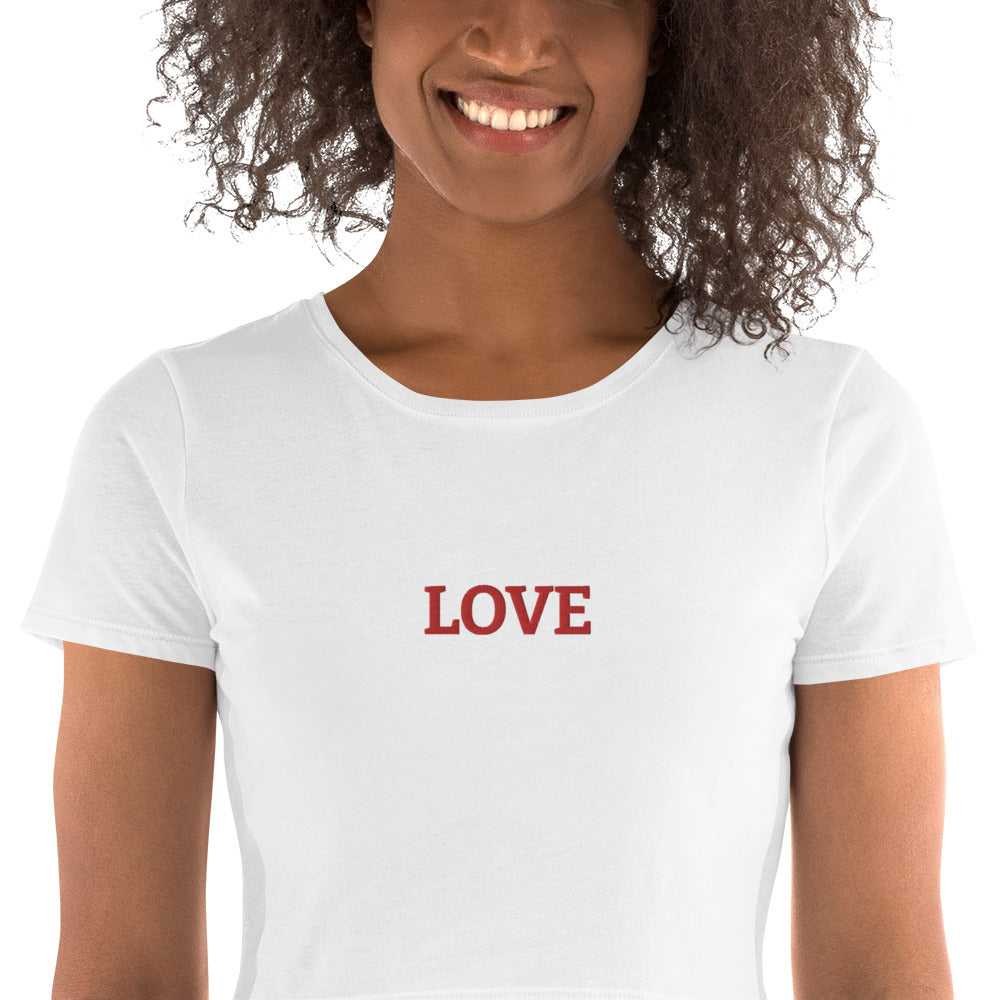 LOVE BY XCLUSIF POETIX Embroidery Women’s Crop Tee