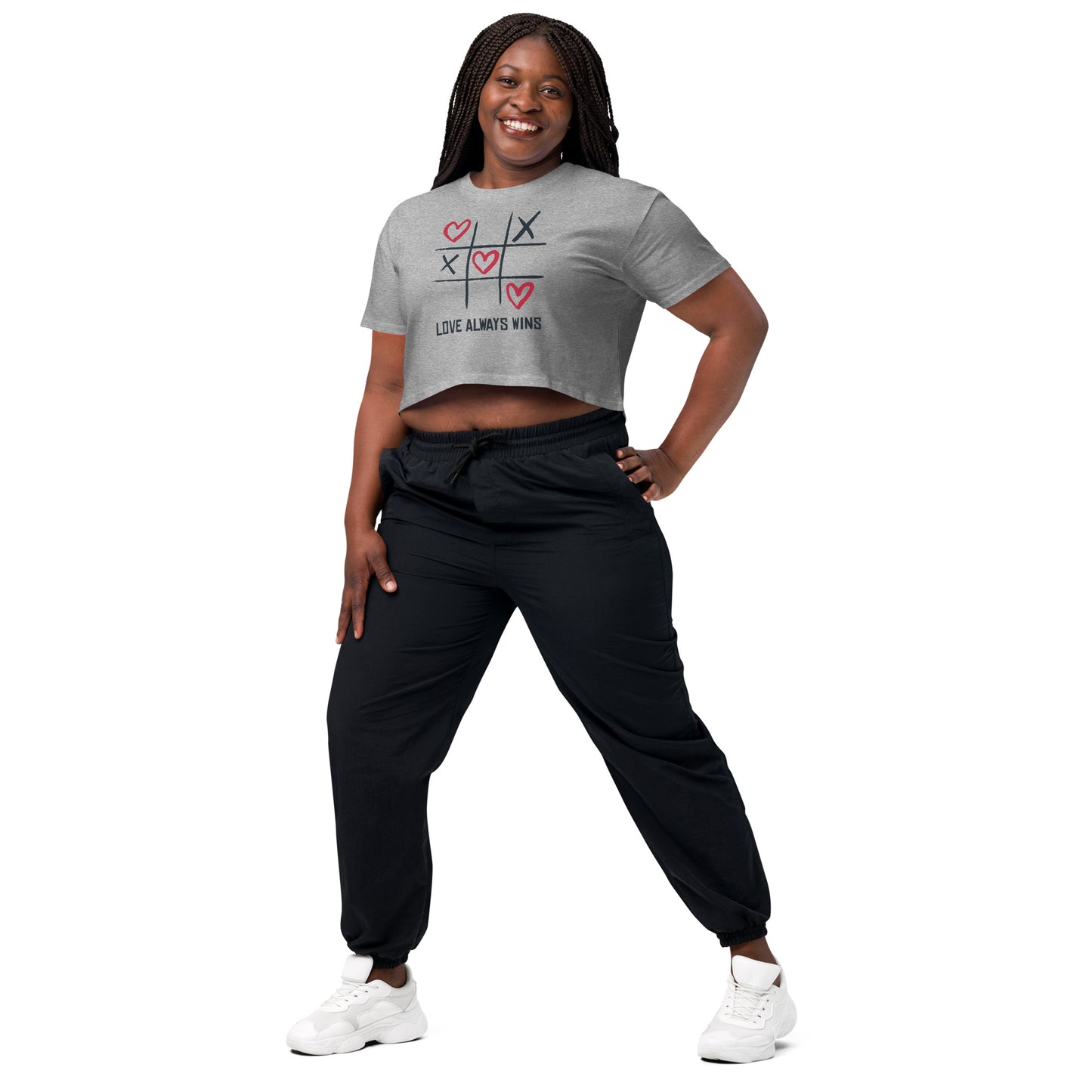 "LOVE ALWAYS WINS" BY XCLUSIF POETIX Women’s crop top