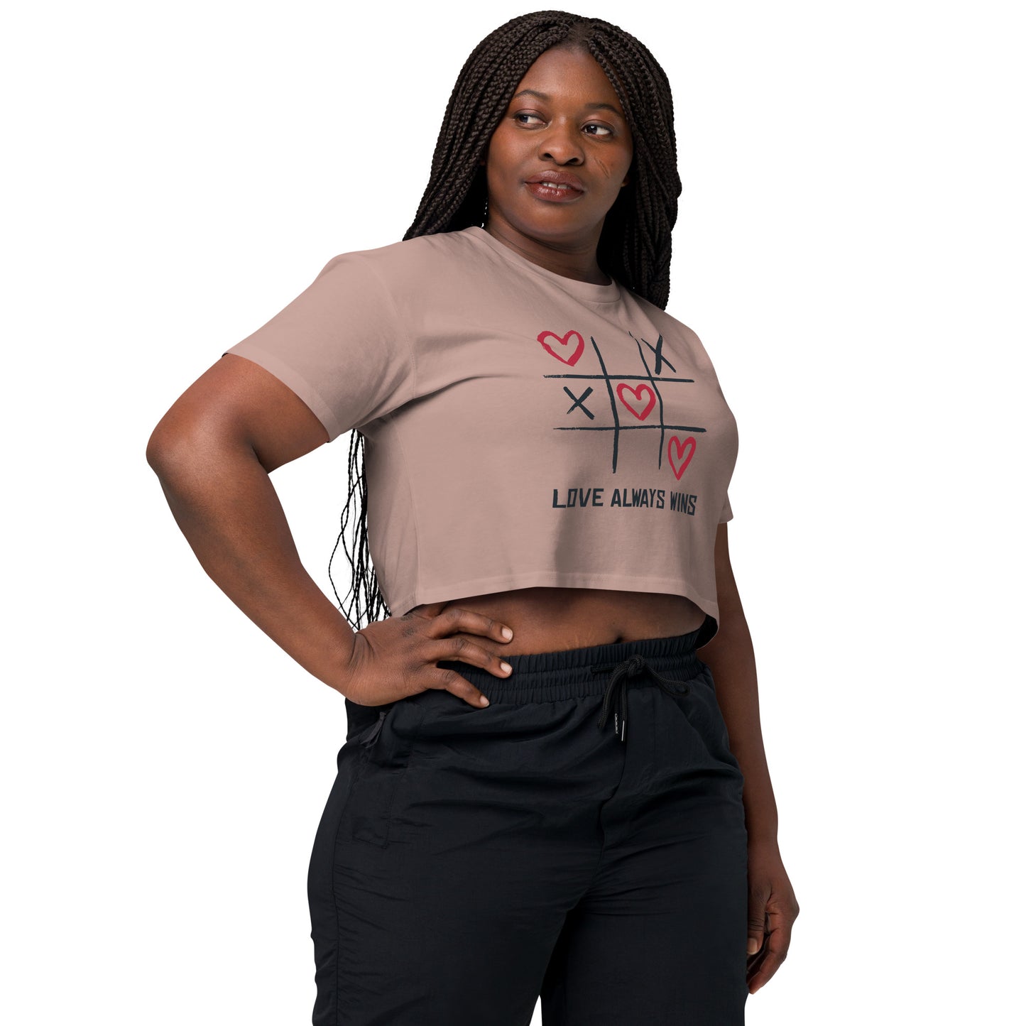 "LOVE ALWAYS WINS" BY XCLUSIF POETIX Women’s crop top