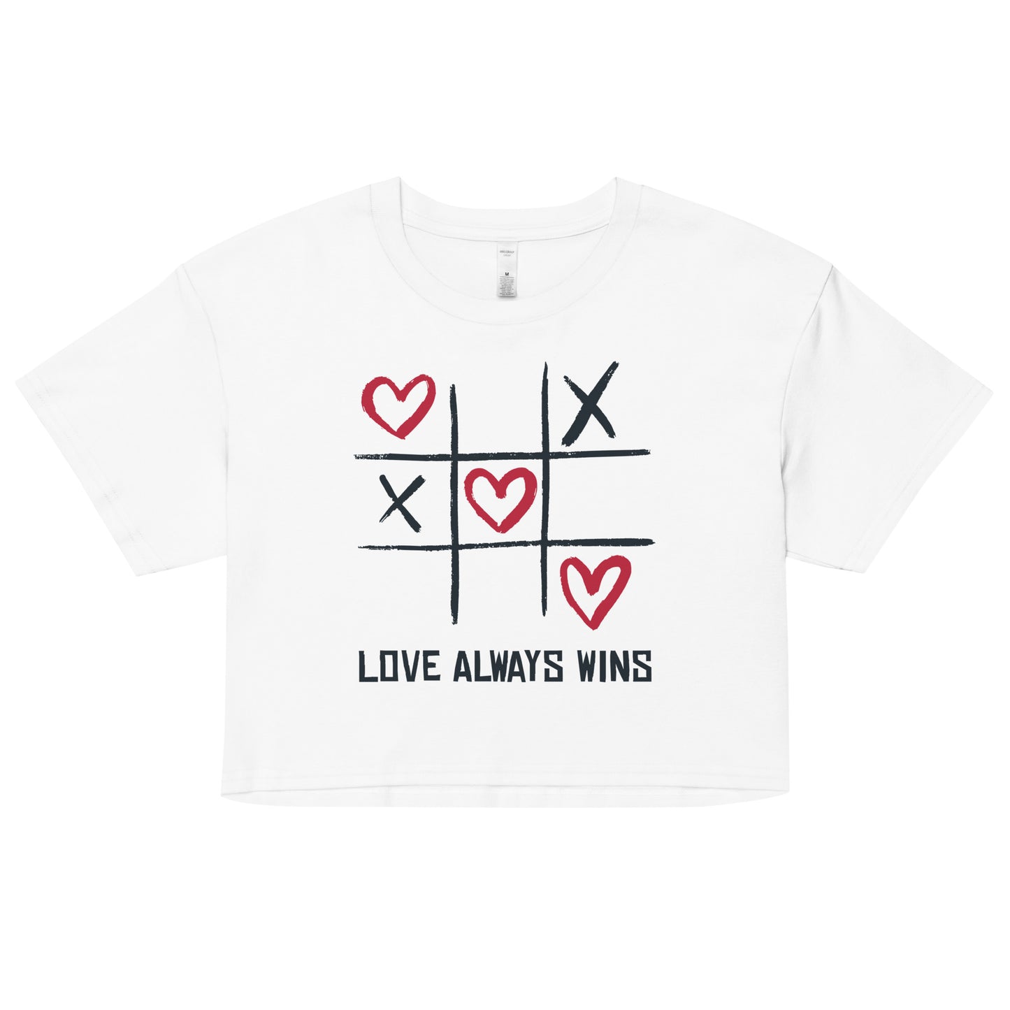 "LOVE ALWAYS WINS" BY XCLUSIF POETIX Women’s crop top